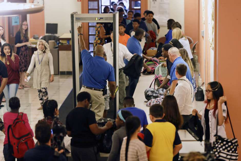 There's new thinking on how to best keep schools safe. (AP Photo/Mike Groll)